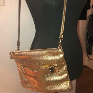 Hayden Harnett Gold Shimmer Crossbody/Clutch